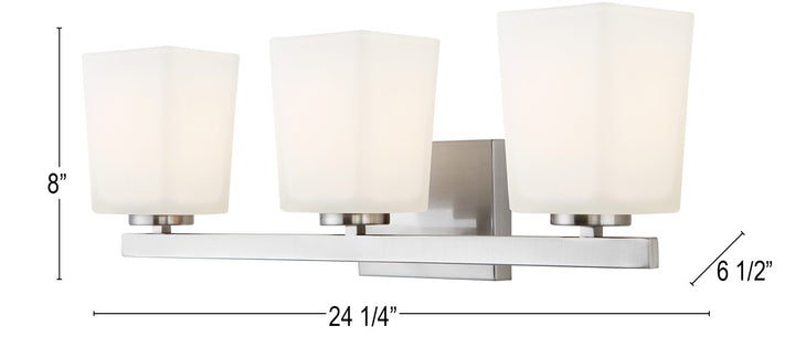 Canarm Canada - IVL472A03BN - Three Light Vanity - Hartley - Brushed Nickel