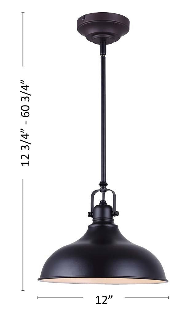 Canarm Canada - LPL103A01BK - LED Pendant - Sussex - Black
