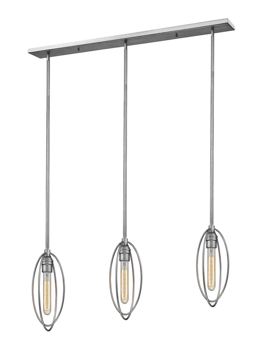 Z-Lite Canada - 3000-3B-OS - Three Light Linear Chandelier - Persis - Old Silver