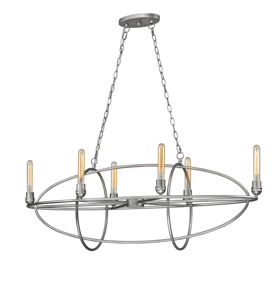 Persis Six Light Chandelier in Old Silver - available from The Lighting Shoppe, trusted by Canadian homeowners