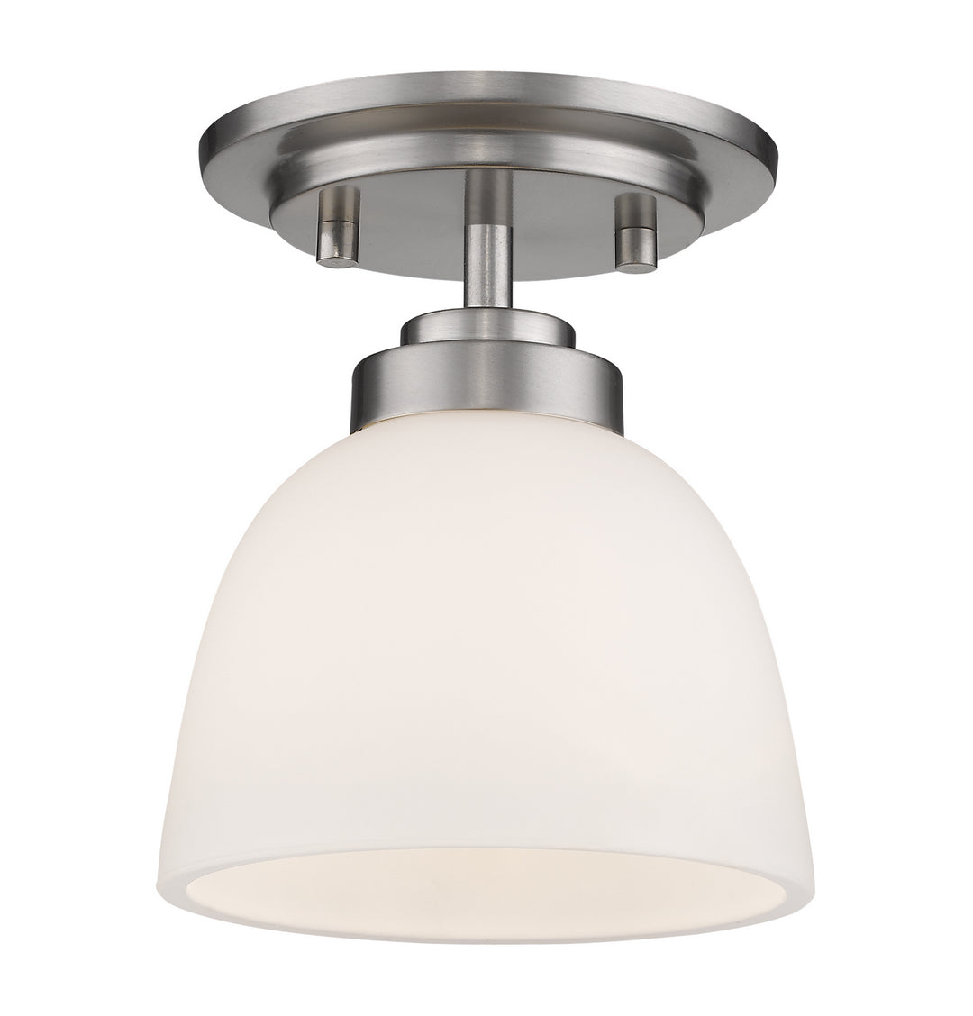 Ashton One Light Flush Mount in Brushed Nickel - available from The Lighting Shoppe, trusted by Canadian homeowners