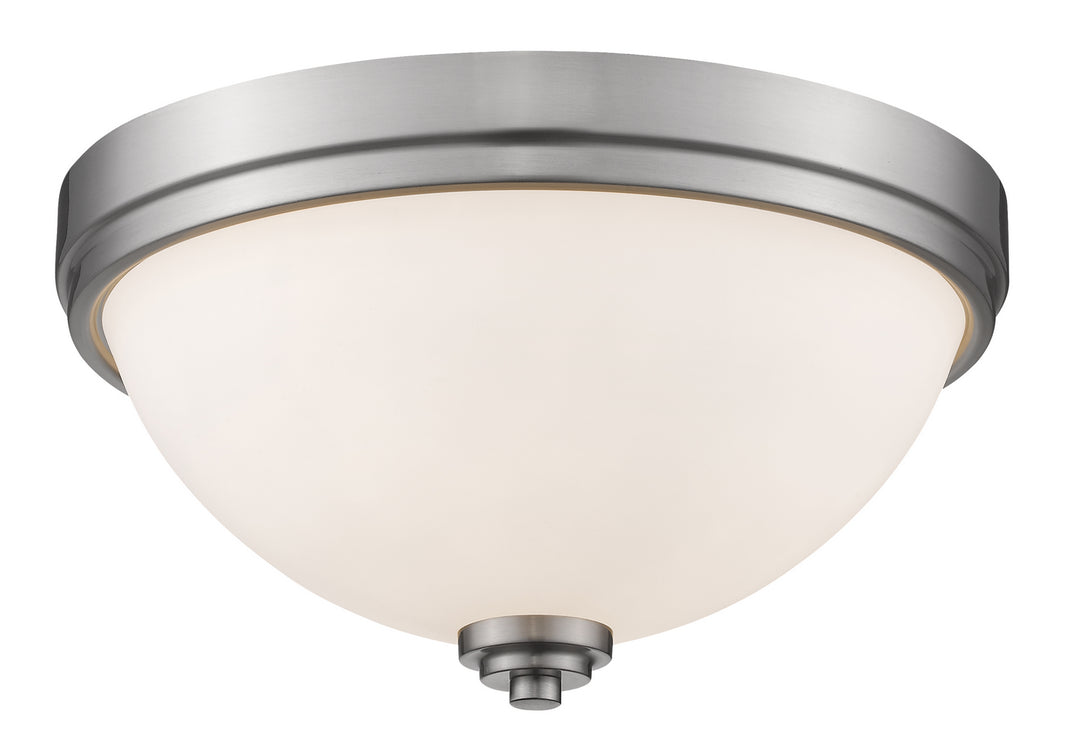 Ashton Two Light Flush Mount in Brushed Nickel - available from The Lighting Shoppe, trusted by Canadian homeowners