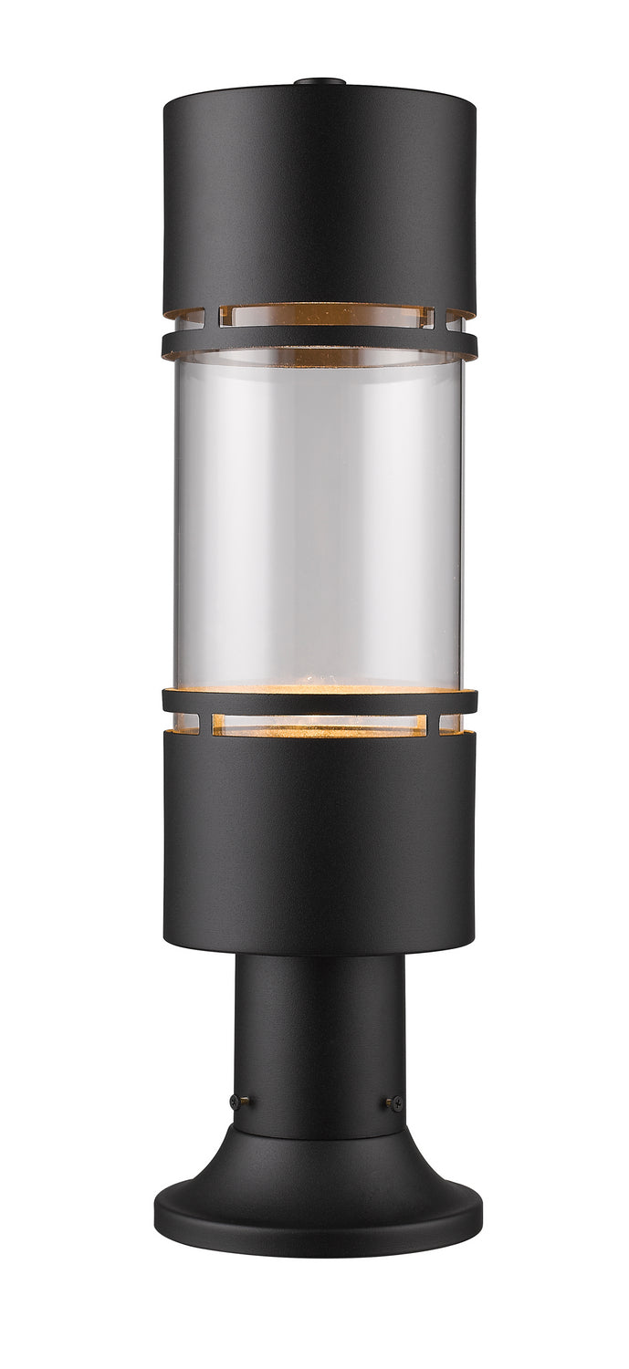 Luminata LED Outdoor Pier Mounted Fixture in Black - available from The Lighting Shoppe, trusted by Canadian homeowners