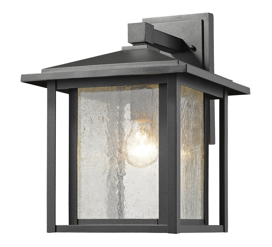 Aspen One Light Outdoor Wall Light in Black - available from The Lighting Shoppe, trusted by Canadian homeowners