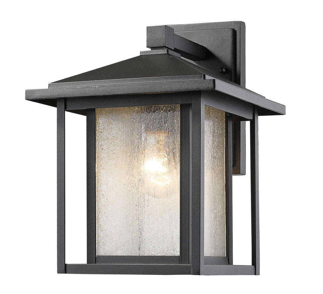Aspen One Light Outdoor Wall Light in Black - available from The Lighting Shoppe, trusted by Canadian homeowners