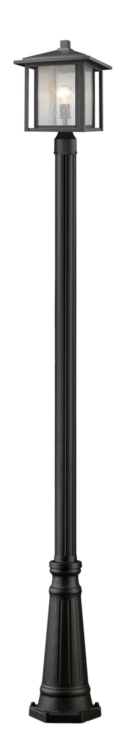 Aspen One Light Outdoor Post Mounted Fixture in Black - available from The Lighting Shoppe, trusted by Canadian homeowners