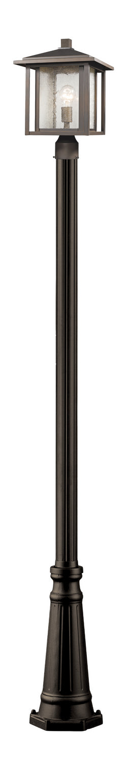 Aspen One Light Outdoor Post Mounted Fixture in Oil Rubbed Bronze - available from The Lighting Shoppe, trusted by Canadian homeowners
