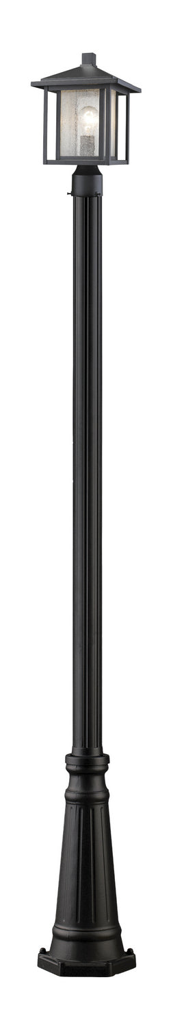 Aspen One Light Outdoor Post Mounted Fixture in Black - available from The Lighting Shoppe, trusted by Canadian homeowners