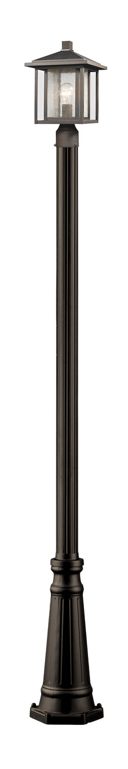 Aspen One Light Outdoor Post Mounted Fixture in Oil Rubbed Bronze - available from The Lighting Shoppe, trusted by Canadian homeowners
