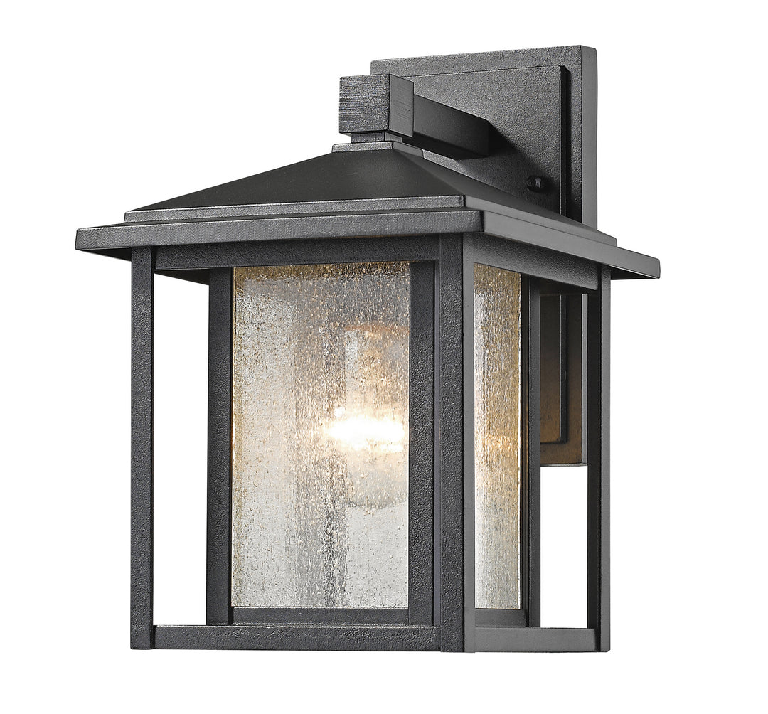 Aspen One Light Outdoor Wall Light in Black - available from The Lighting Shoppe, trusted by Canadian homeowners