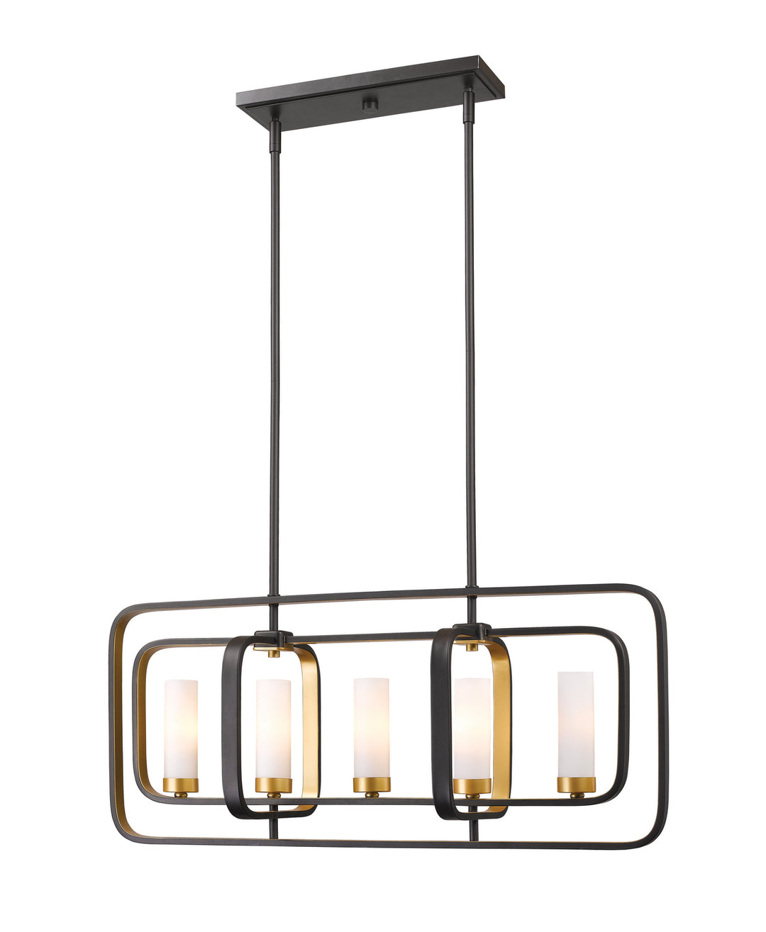 Aideen Five Light Linear Chandelier in Bronze Gold - available from The Lighting Shoppe, trusted by Canadian homeowners