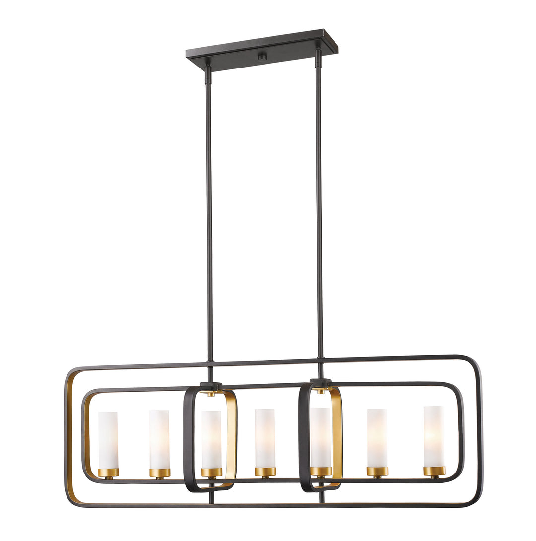 Aideen Seven Light Linear Chandelier in Bronze Gold - available from The Lighting Shoppe, trusted by Canadian homeowners