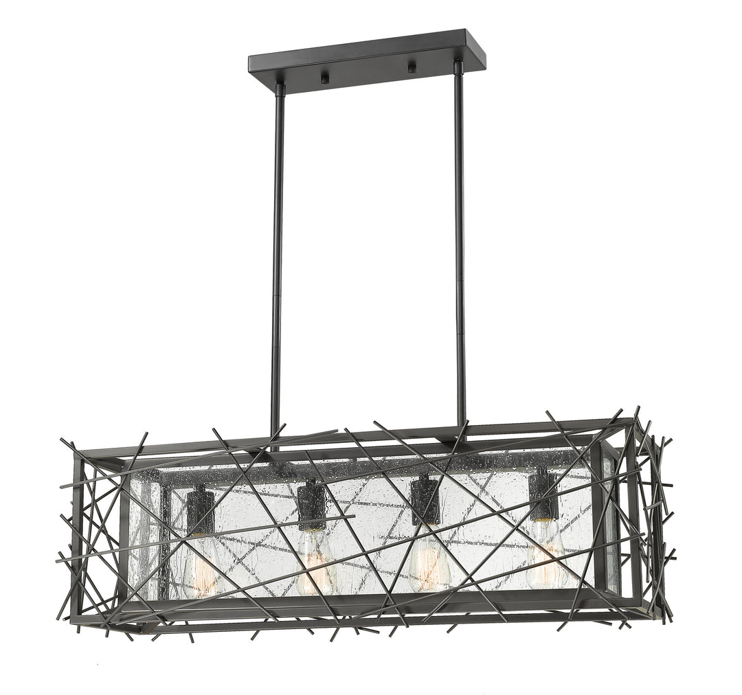 Stanwood Four Light Linear Chandelier in Bronze - available from The Lighting Shoppe, trusted by Canadian homeowners