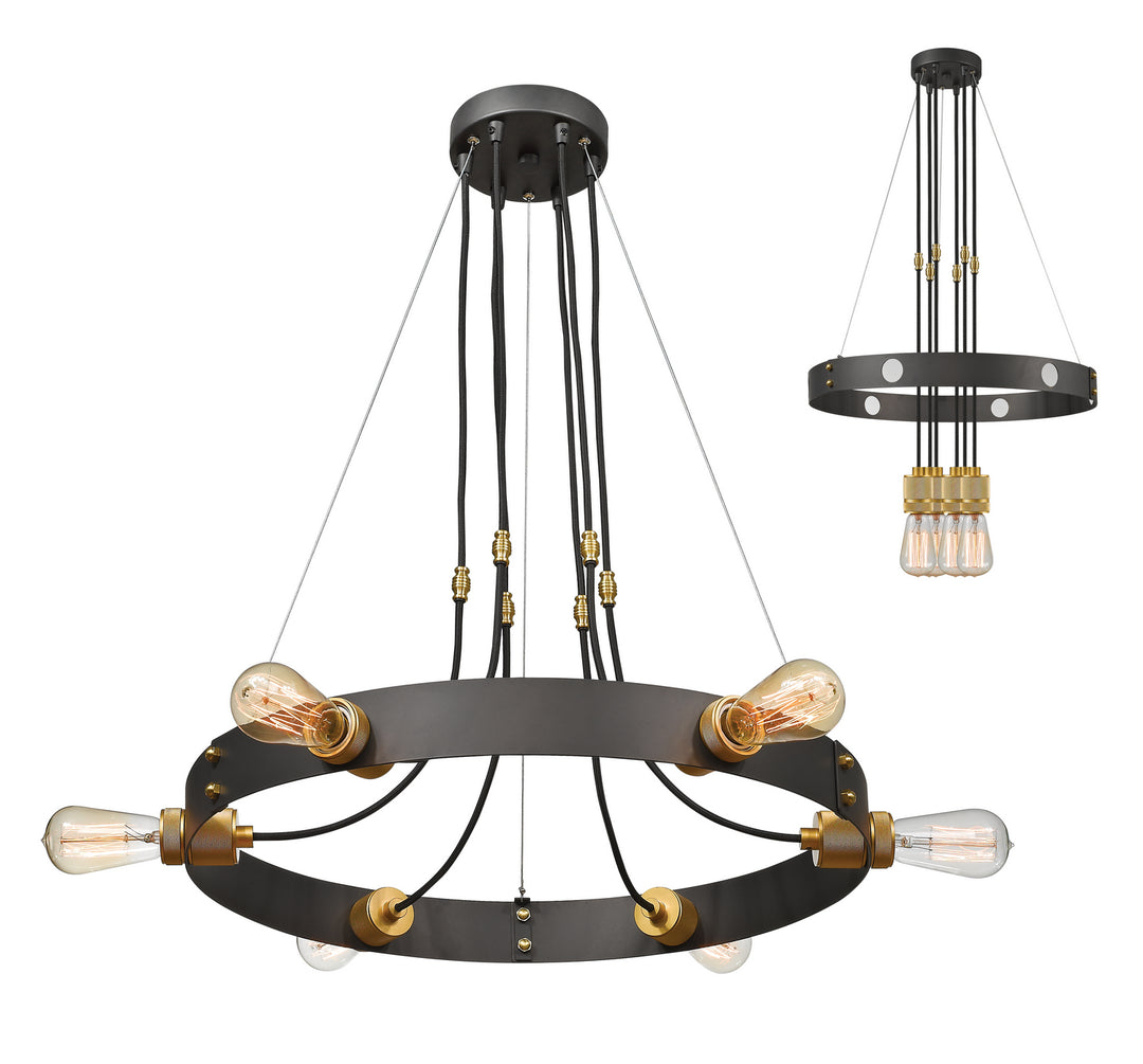 Troubadour Six Light Chandelier in Bronze - available from The Lighting Shoppe, trusted by Canadian homeowners