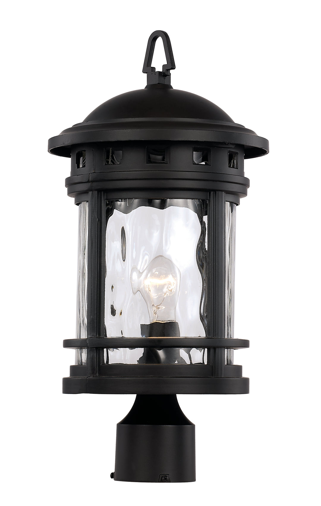 Boardwalk One Light Postmount Lantern in Black - available from The Lighting Shoppe, trusted by Canadian homeowners