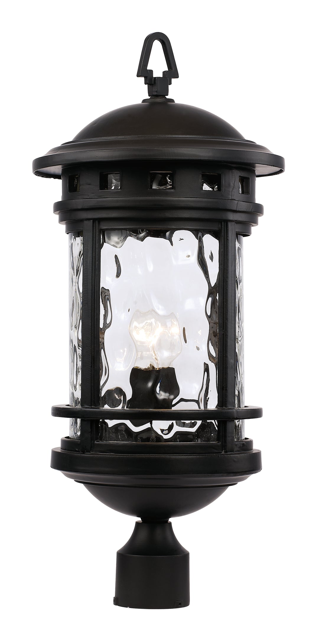 Boardwalk One Light Postmount Lantern in Black - available from The Lighting Shoppe, trusted by Canadian homeowners