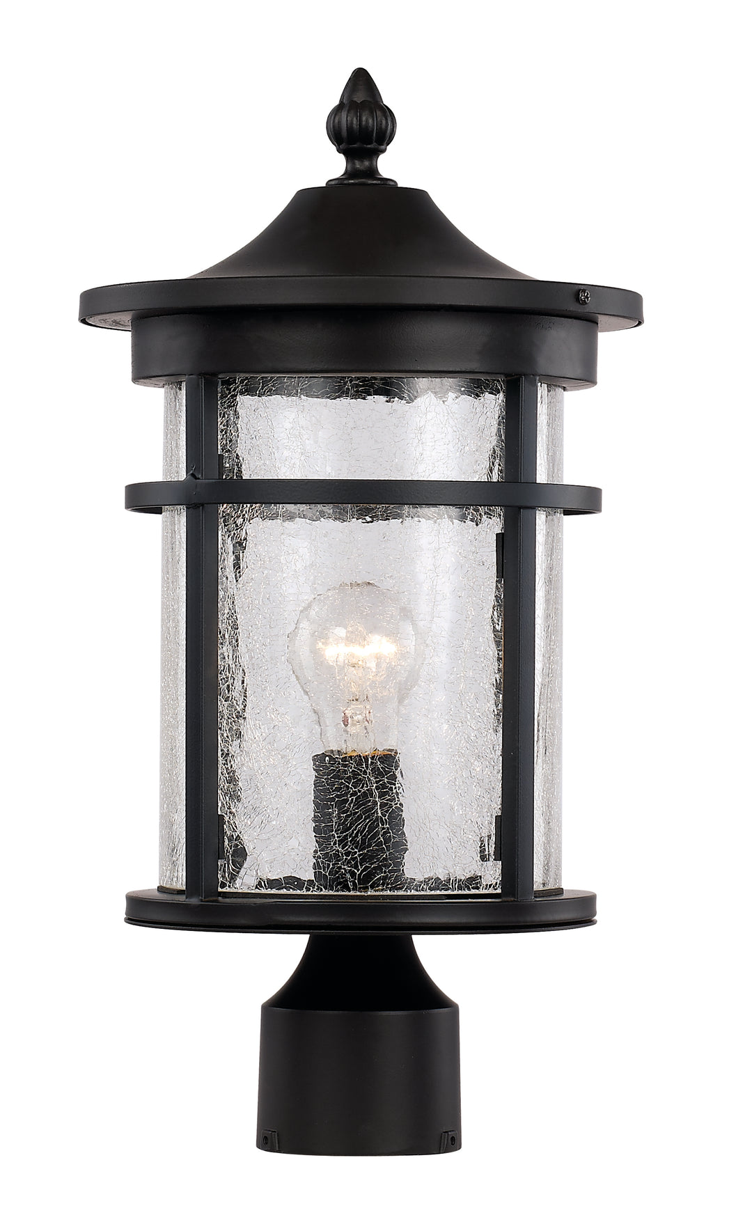 Avalon One Light Postmount Lantern in Black - available from The Lighting Shoppe, trusted by Canadian homeowners
