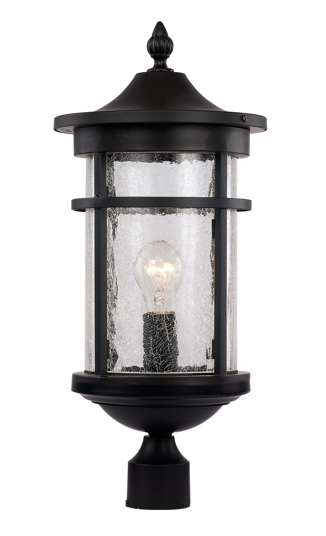 Avalon One Light Postmount Lantern in Black - available from The Lighting Shoppe, trusted by Canadian homeowners