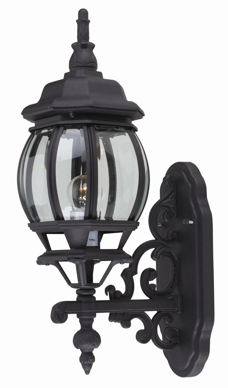 Francisco One Light Wall Lantern in Black - available from The Lighting Shoppe, trusted by Canadian homeowners