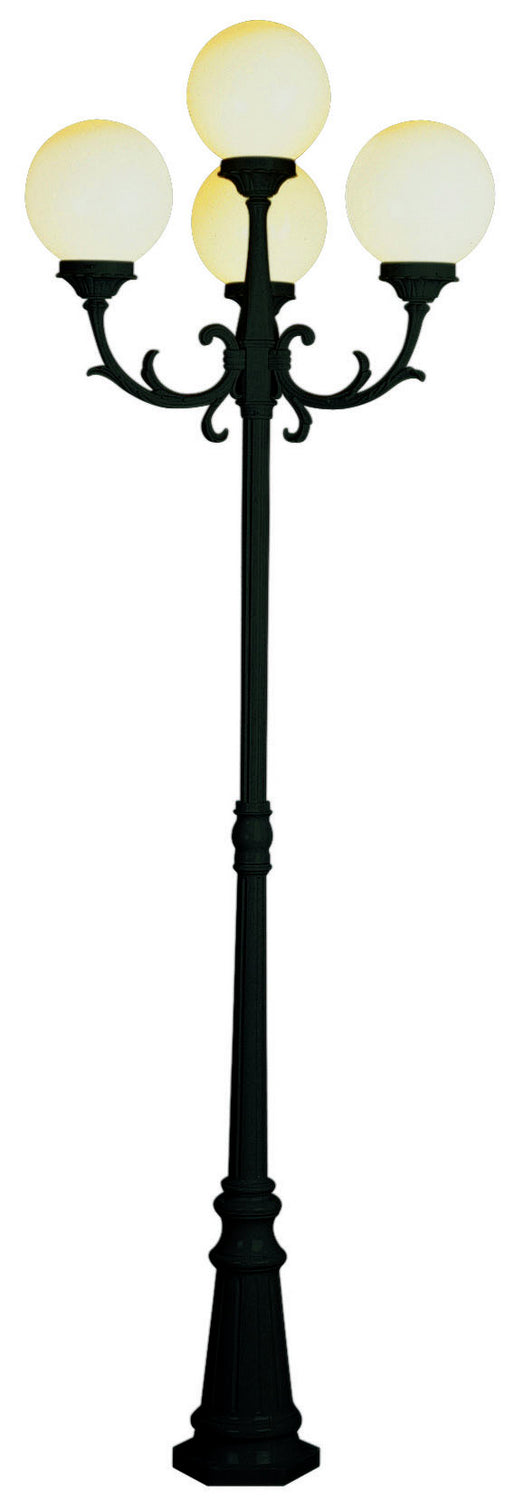 Wilshire Four Light Pole Light in Black - available from The Lighting Shoppe, trusted by Canadian homeowners