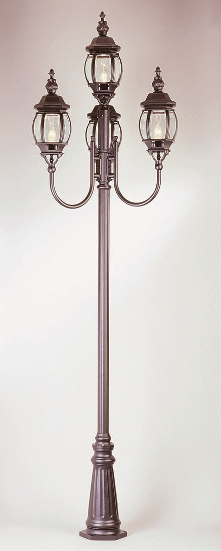 Parsons Four Light Pole Light in Black - available from The Lighting Shoppe, trusted by Canadian homeowners