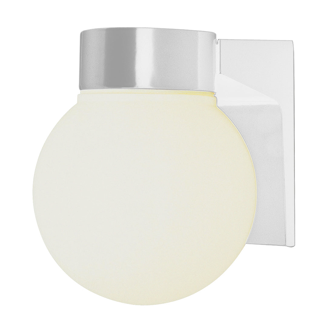Pershing One Light Wall Lantern in White - available from The Lighting Shoppe, trusted by Canadian homeowners