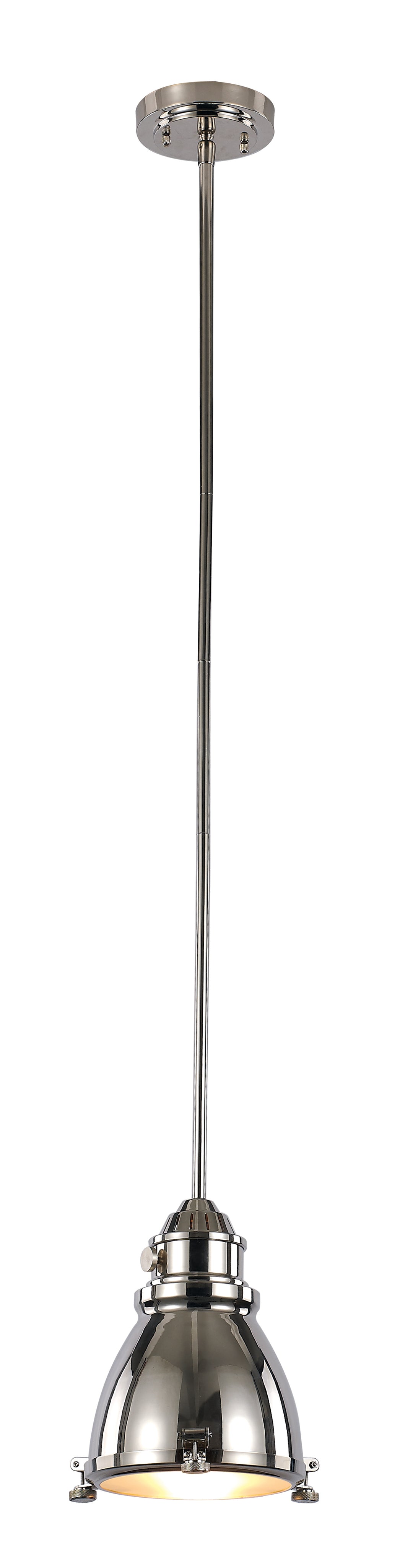 Performance One Light Pendant in Polished Nickel - available from The Lighting Shoppe, trusted by Canadian homeowners