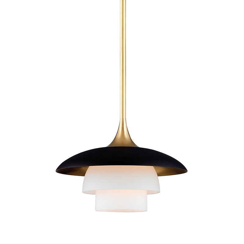 Barron One Light Pendant in Aged Brass - available from The Lighting Shoppe, trusted by Canadian homeowners