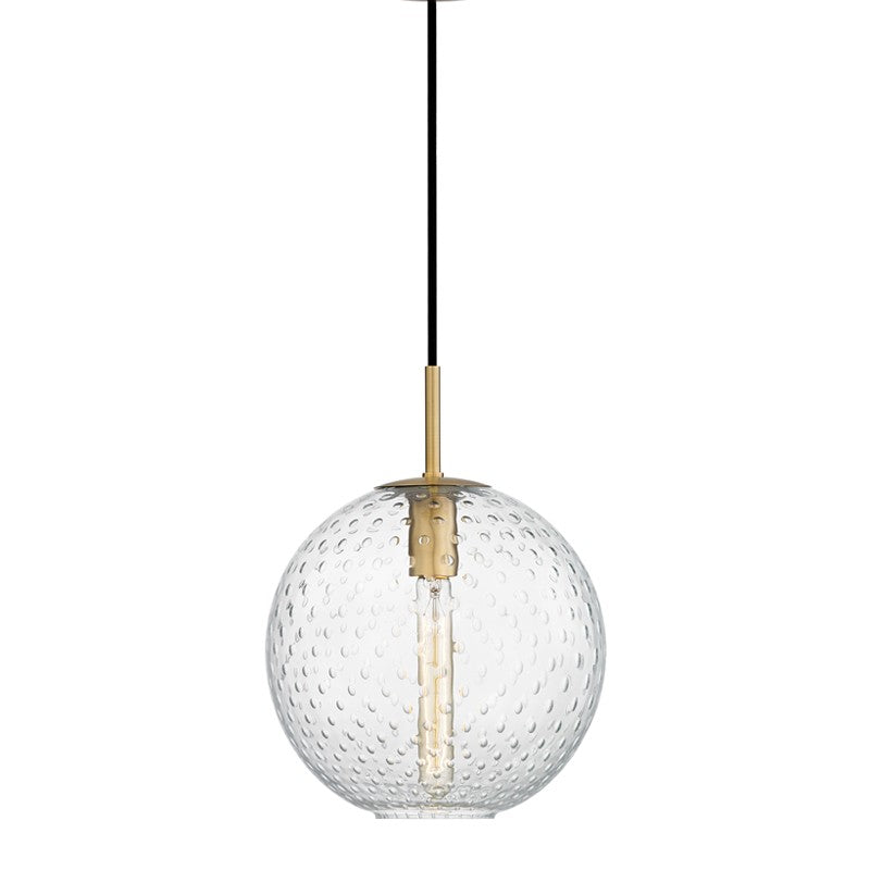 Rousseau One Light Pendant in Aged Brass - available from The Lighting Shoppe, trusted by Canadian homeowners