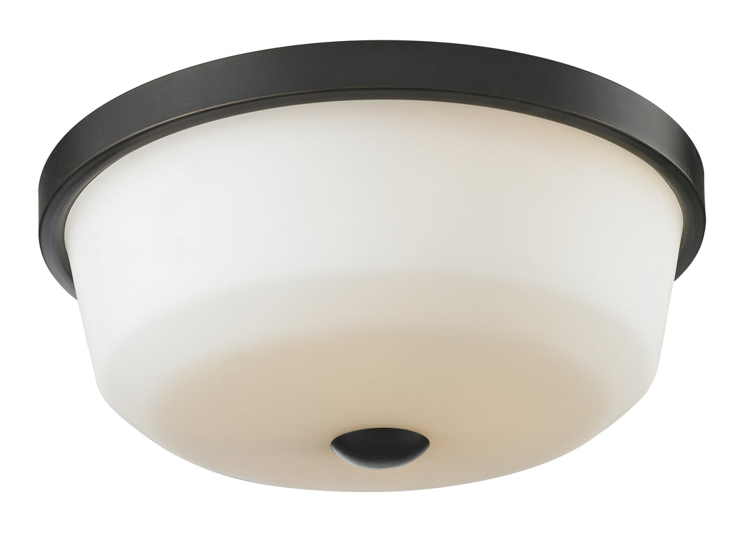 Montego Three Light Flush Mount in Coppery Bronze - available from The Lighting Shoppe, trusted by Canadian homeowners