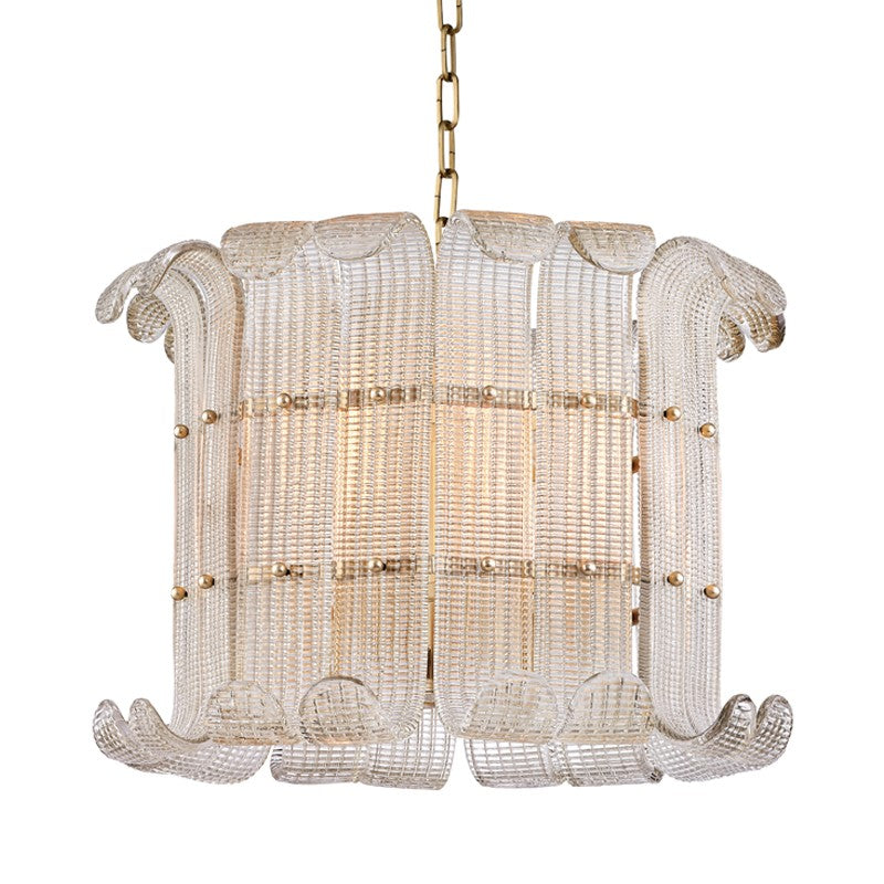 Brasher Eight Light Chandelier in Aged Brass - available from The Lighting Shoppe, trusted by Canadian homeowners