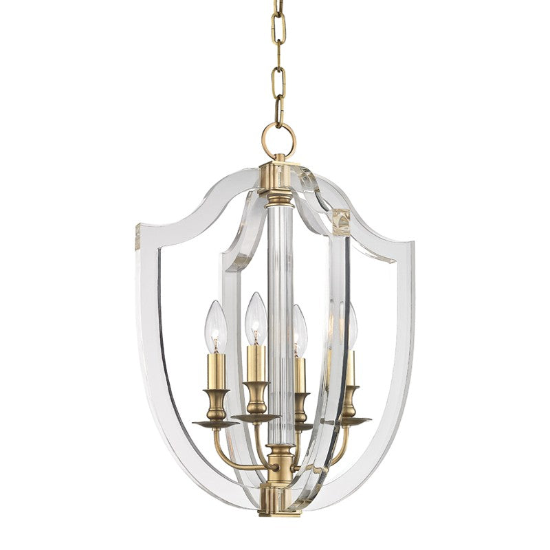 Arietta Four Light Pendant in Aged Brass - available from The Lighting Shoppe, trusted by Canadian homeowners