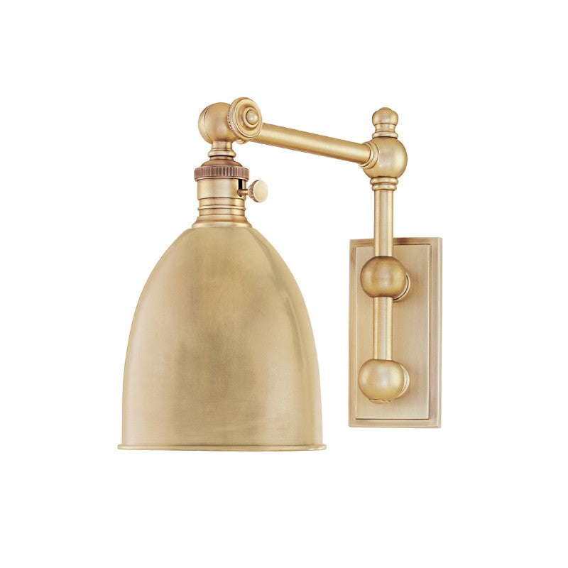 Hudson Valley Canada - 761-AGB - One Light Wall Sconce - Roslyn - Aged Brass
