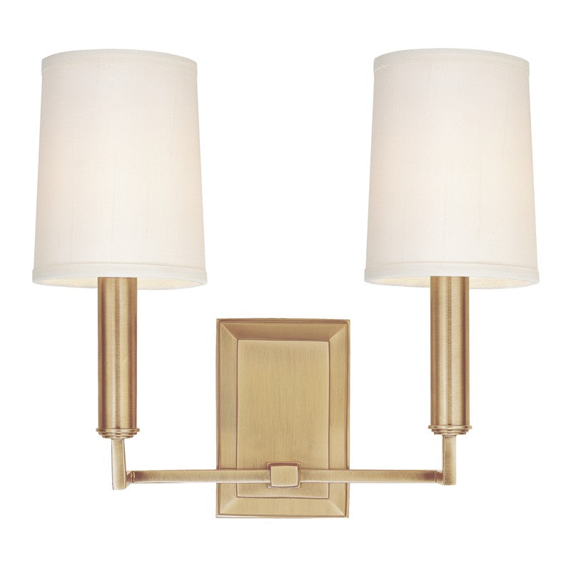 Hudson Valley Canada - 812-AGB - Two Light Wall Sconce - Clinton - Aged Brass