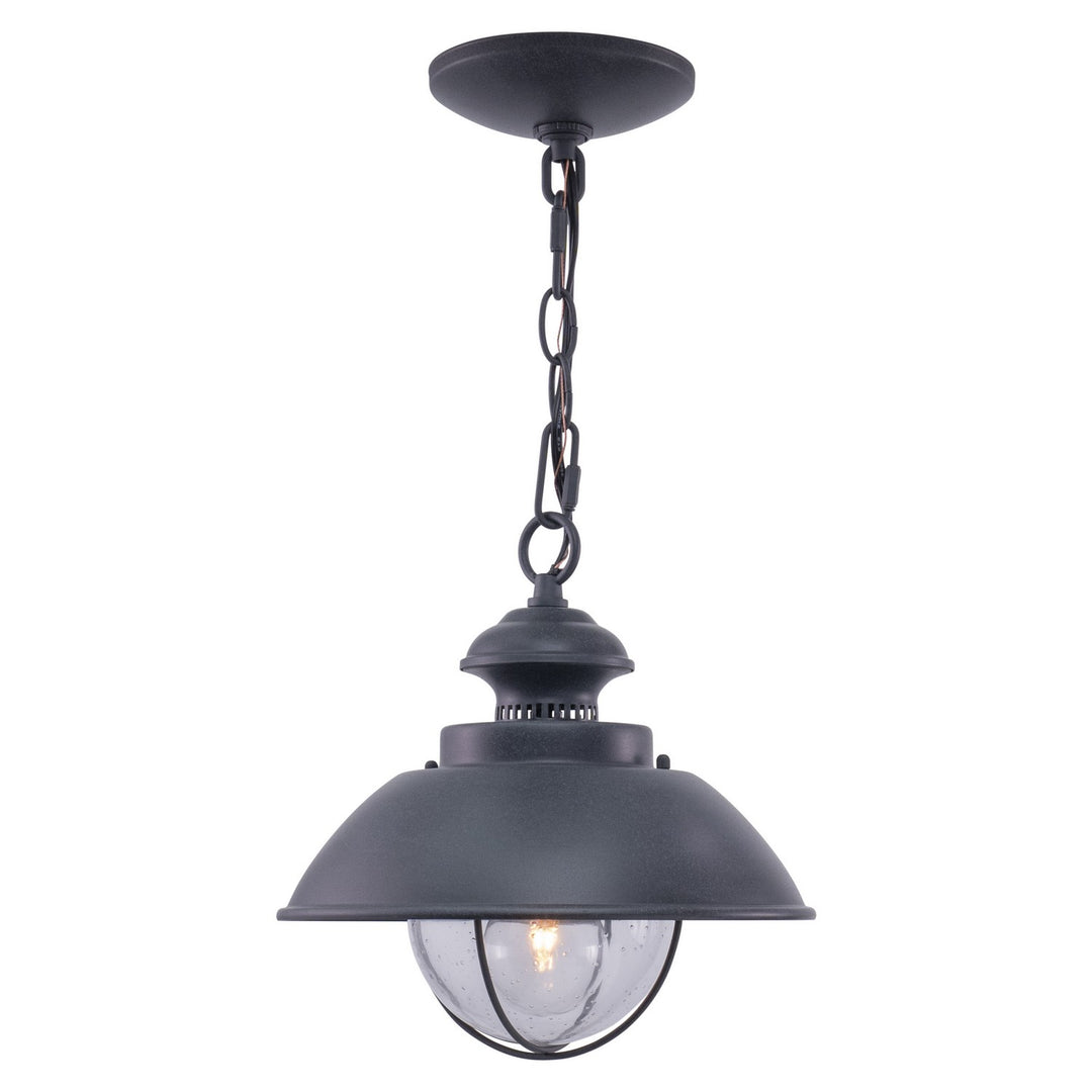 Vaxcel - T0265 - One Light Outdoor Pendant - Harwich - Textured Gray