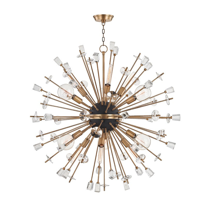 Liberty 12 Light Chandelier in Aged Brass - available from The Lighting Shoppe, trusted by Canadian homeowners