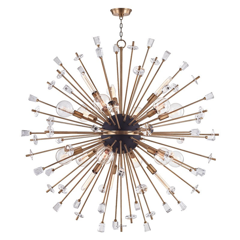 Liberty 18 Light Chandelier in Aged Brass - available from The Lighting Shoppe, trusted by Canadian homeowners