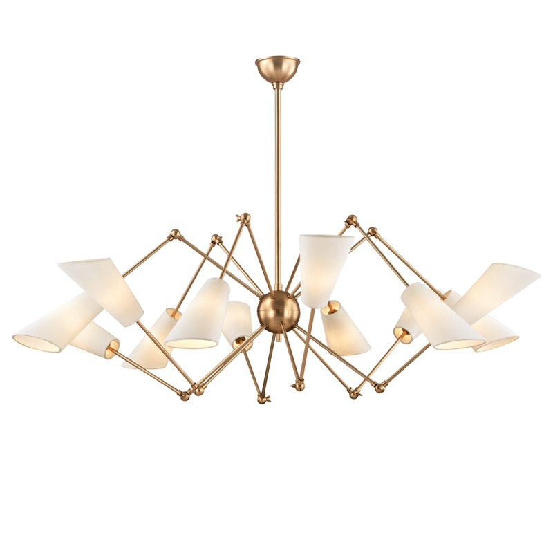 Buckingham 12 Light Chandelier in Aged Brass - available from The Lighting Shoppe, trusted by Canadian homeowners