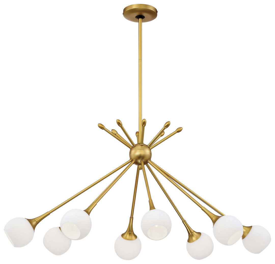 Pontil Eight Light Island Pendant in Honey Gold - available from The Lighting Shoppe, trusted by Canadian homeowners