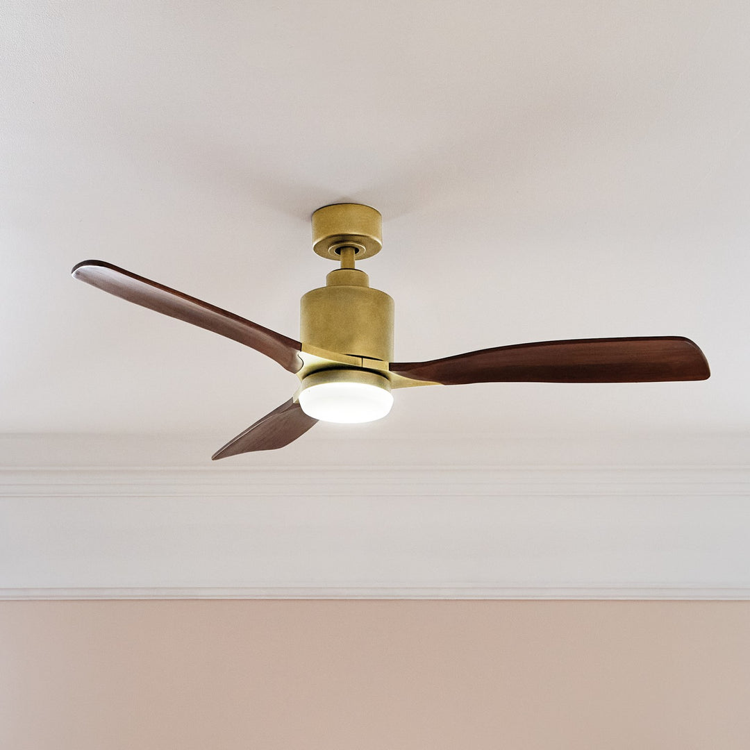Kichler Canada - 300027NBR - 52"Ceiling Fan - Ridley II - Natural Brass