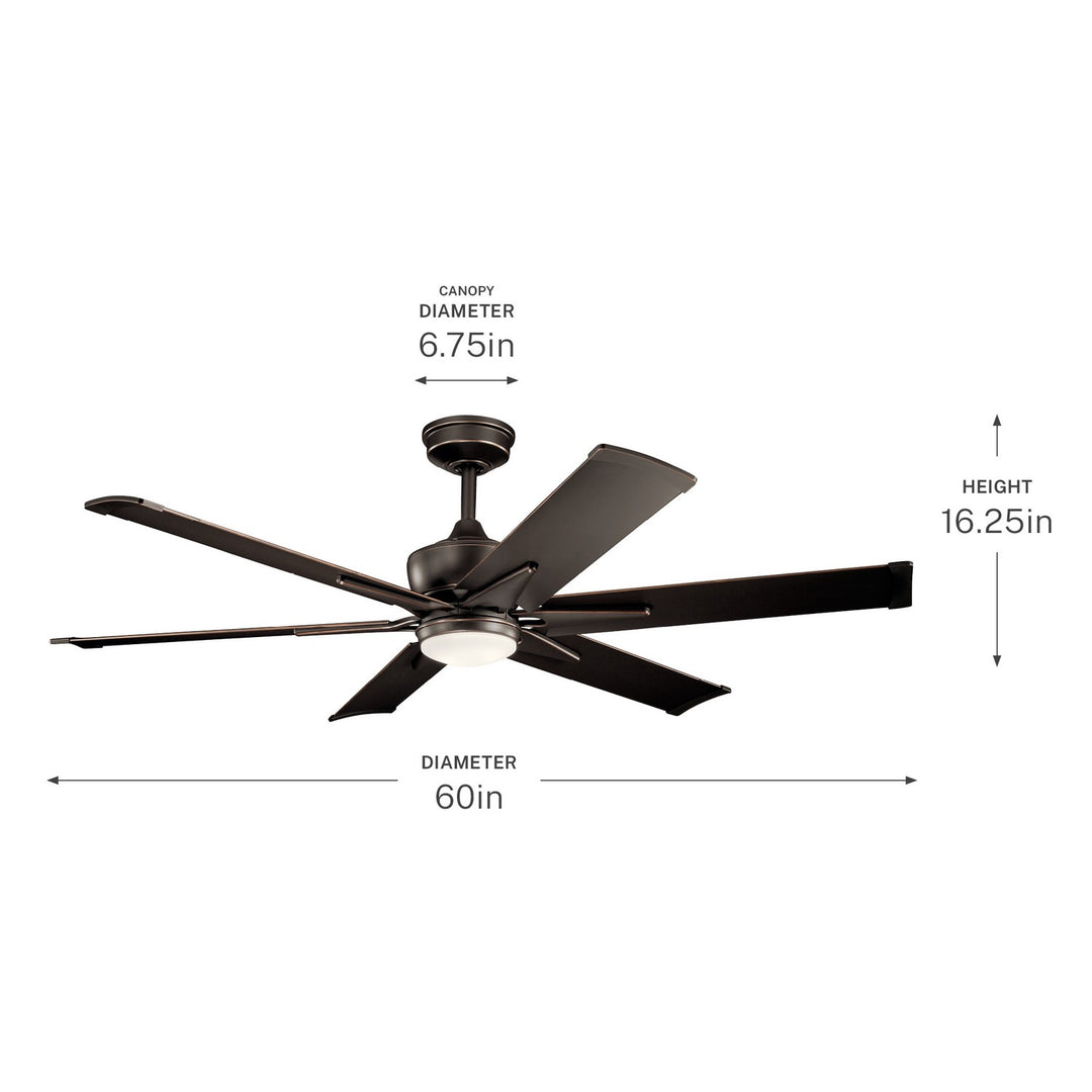 Kichler Canada - 300300OZ - 60"Ceiling Fan - Szeplo Patio - Olde Bronze