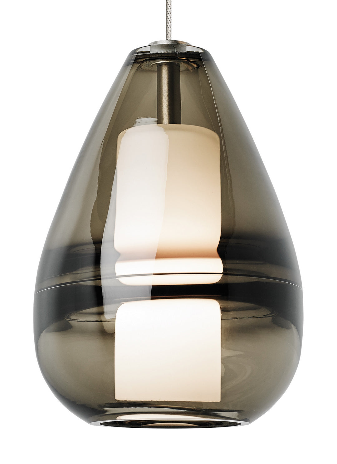 Ella One Light Pendant in Satin Nickel - available from The Lighting Shoppe, trusted by Canadian homeowners
