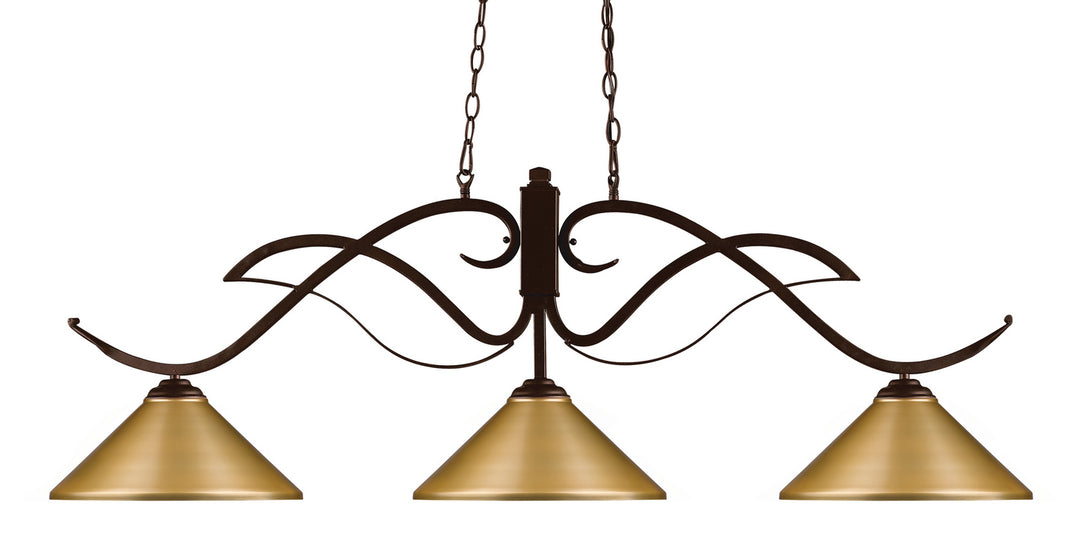 Z-Lite Canada - 126BRZ-MSG - Three Light Billiard - Phoenix - Bronze