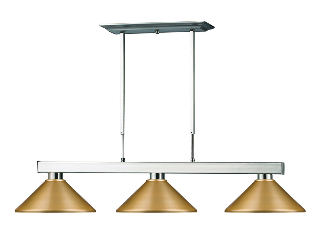 Z-Lite Canada - 152BN-MSG - Three Light Billiard - Cobalt - Brushed Nickel