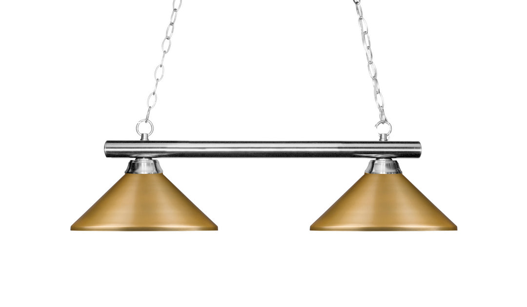 Sharp Shooter Two Light Billiard in Chrome - available from The Lighting Shoppe, trusted by Canadian homeowners