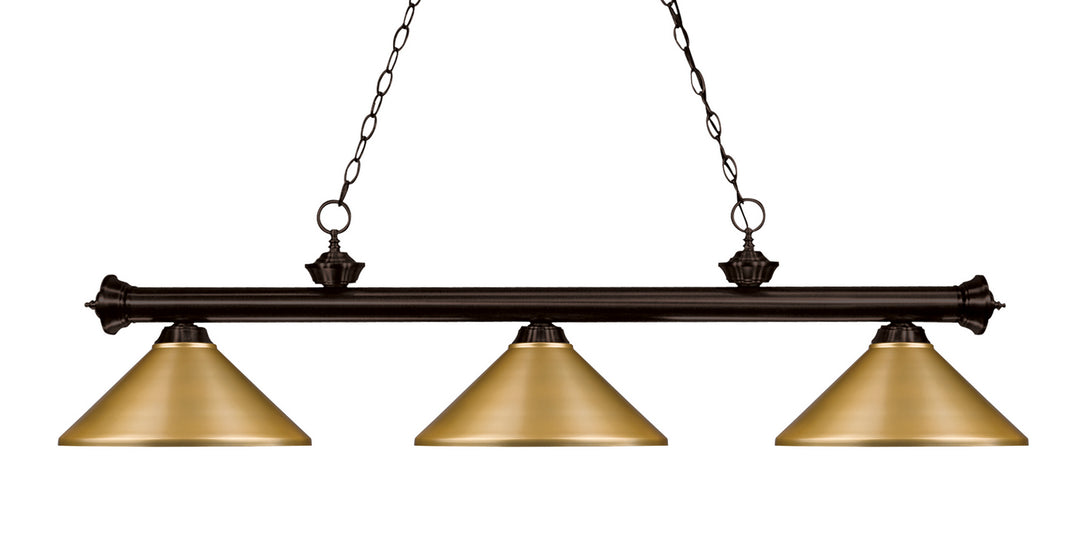 Z-Lite Canada - 200-3BRZ-MSG - Three Light Billiard - Riviera - Bronze