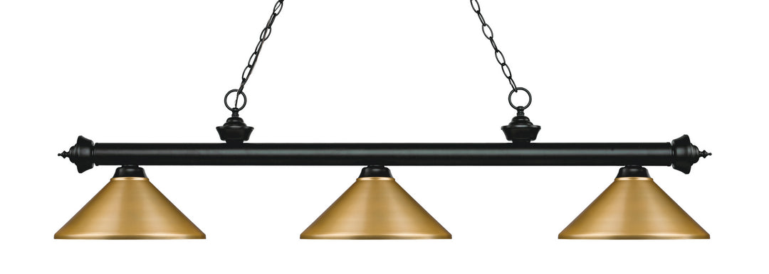 Z-Lite Canada - 200-3MB-MSG - Three Light Billiard - Riviera - Matte Black