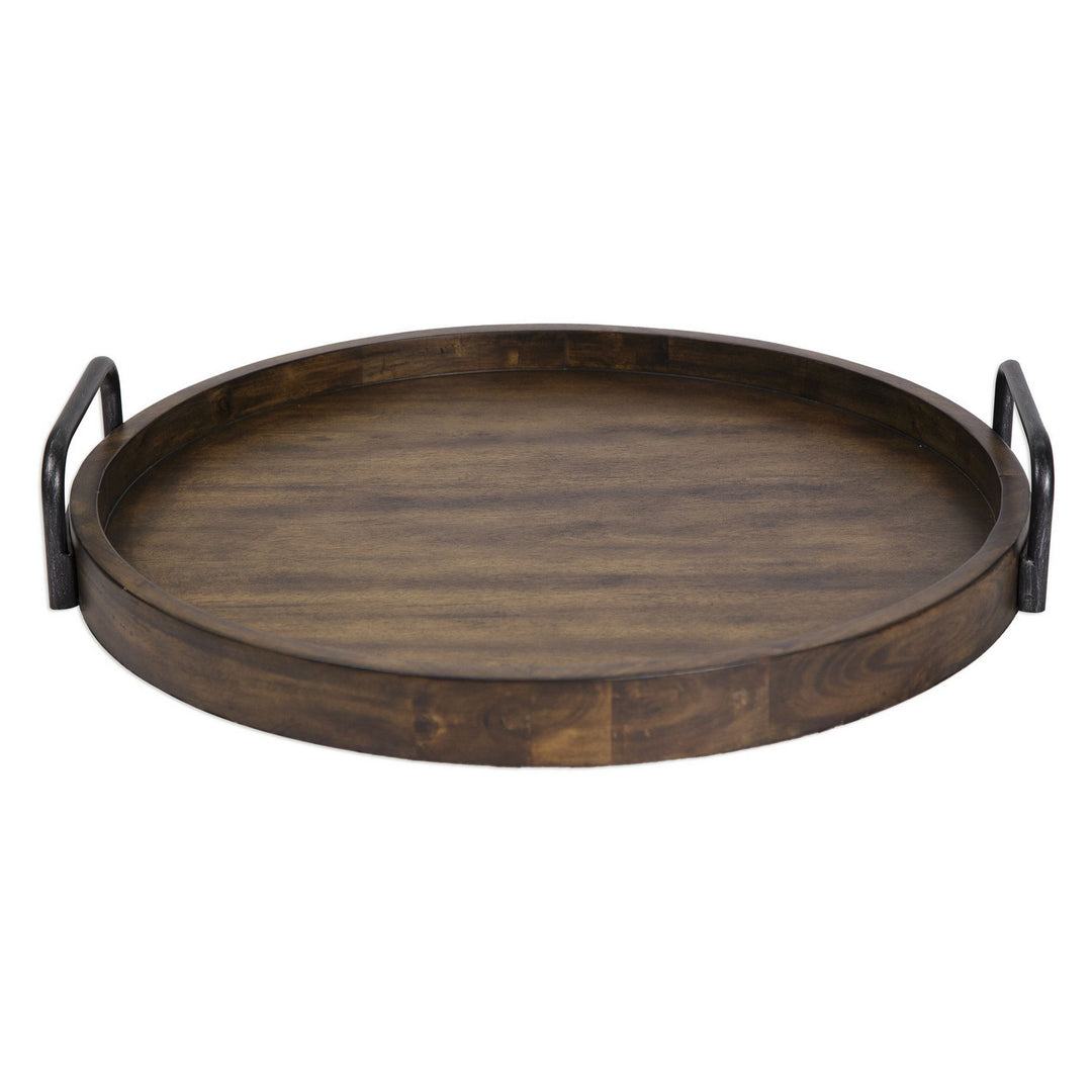 Reine Tray in Wood w/Iron - available from The Lighting Shoppe, trusted by Canadian homeowners