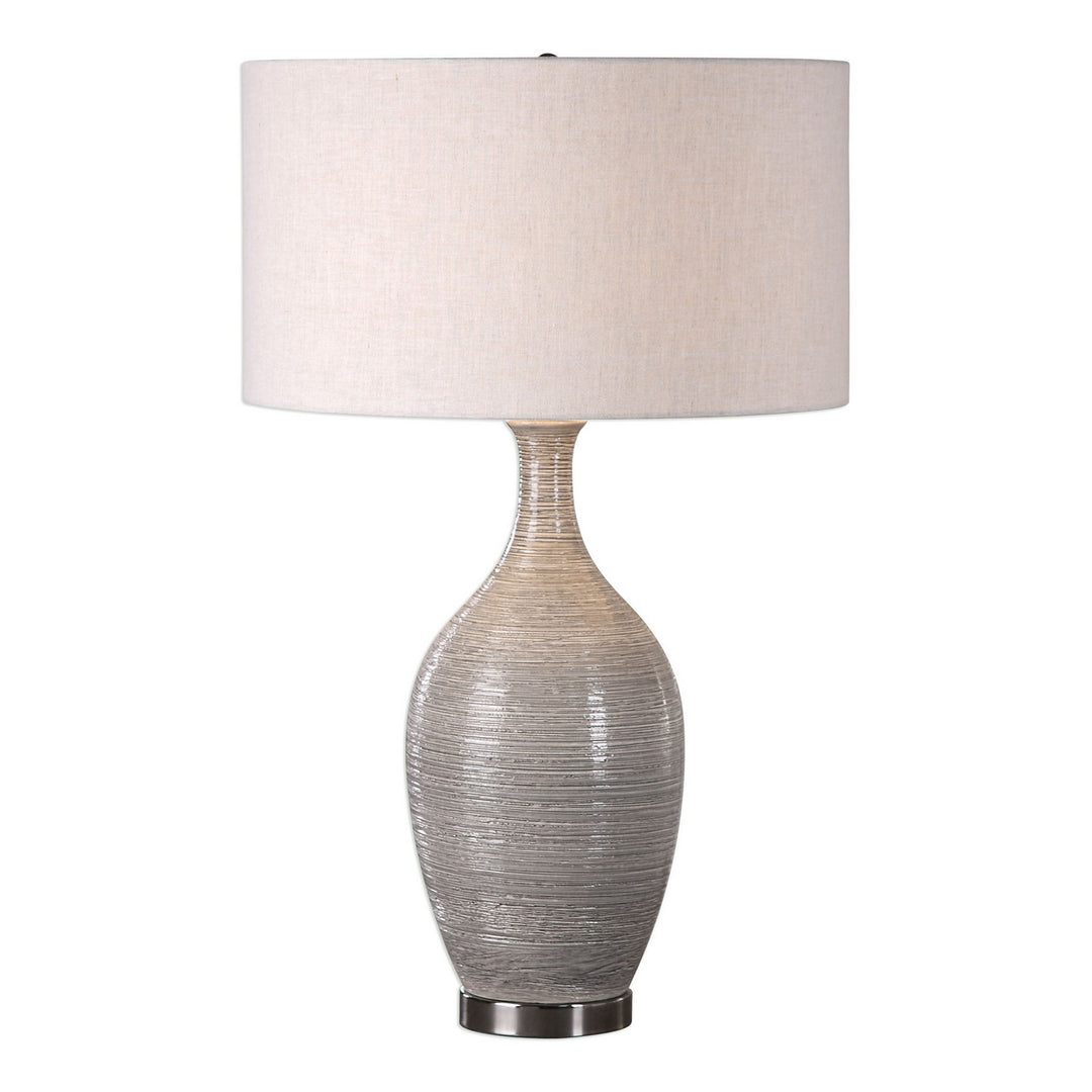 Dinah One Light Table Lamp in Polished Nickel - available from The Lighting Shoppe, trusted by Canadian homeowners
