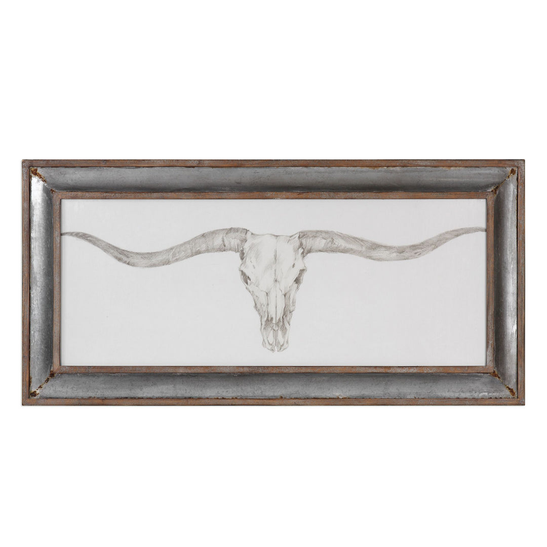 Western Skull Mount Wall Art in Barnwood - available from The Lighting Shoppe, trusted by Canadian homeowners